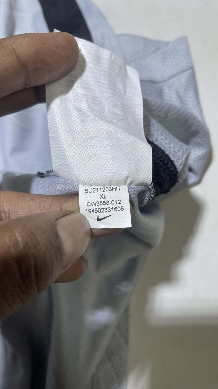 Nike Grey Jersey back view