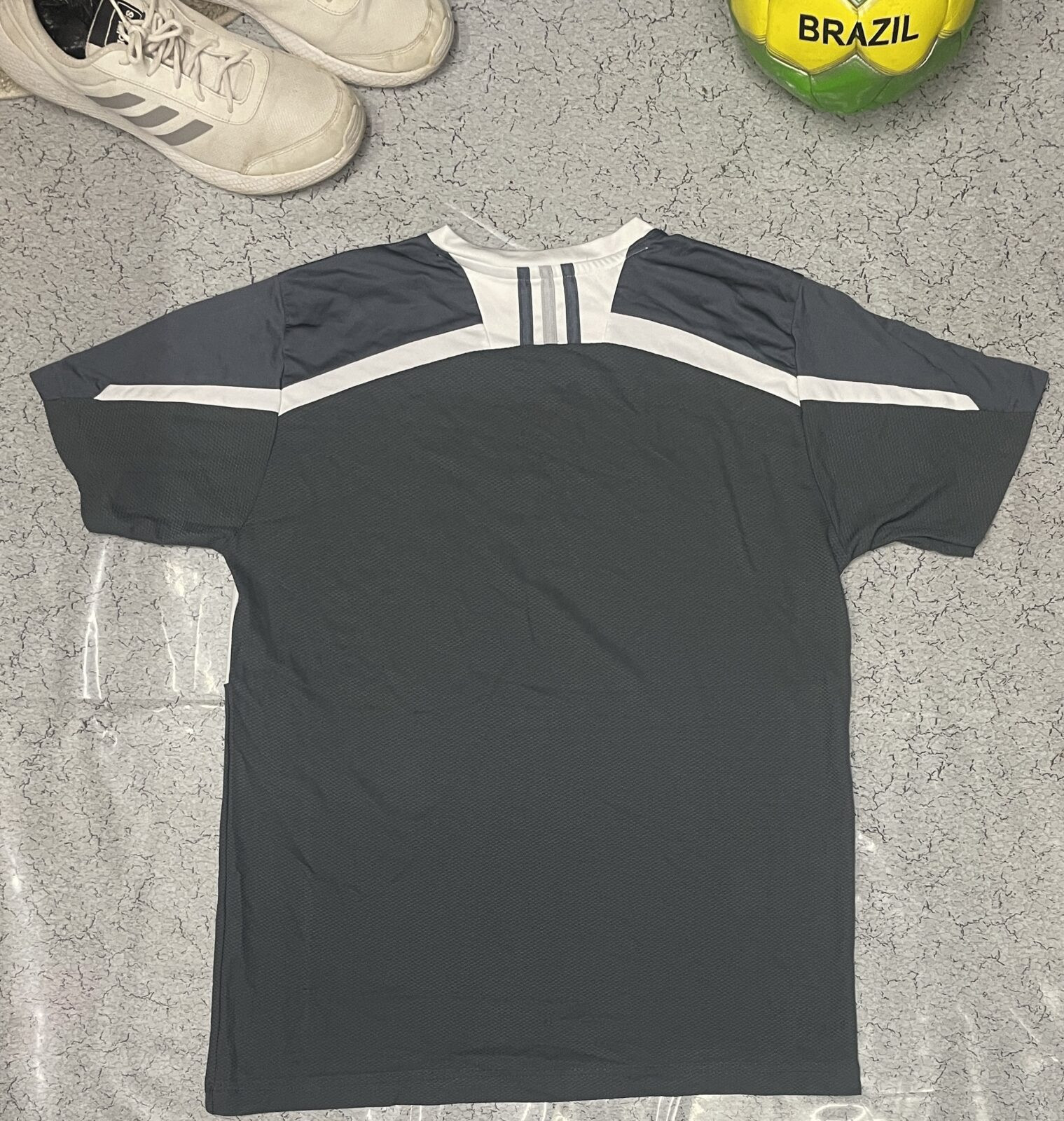 Adidas Grey T-Shirt detail view