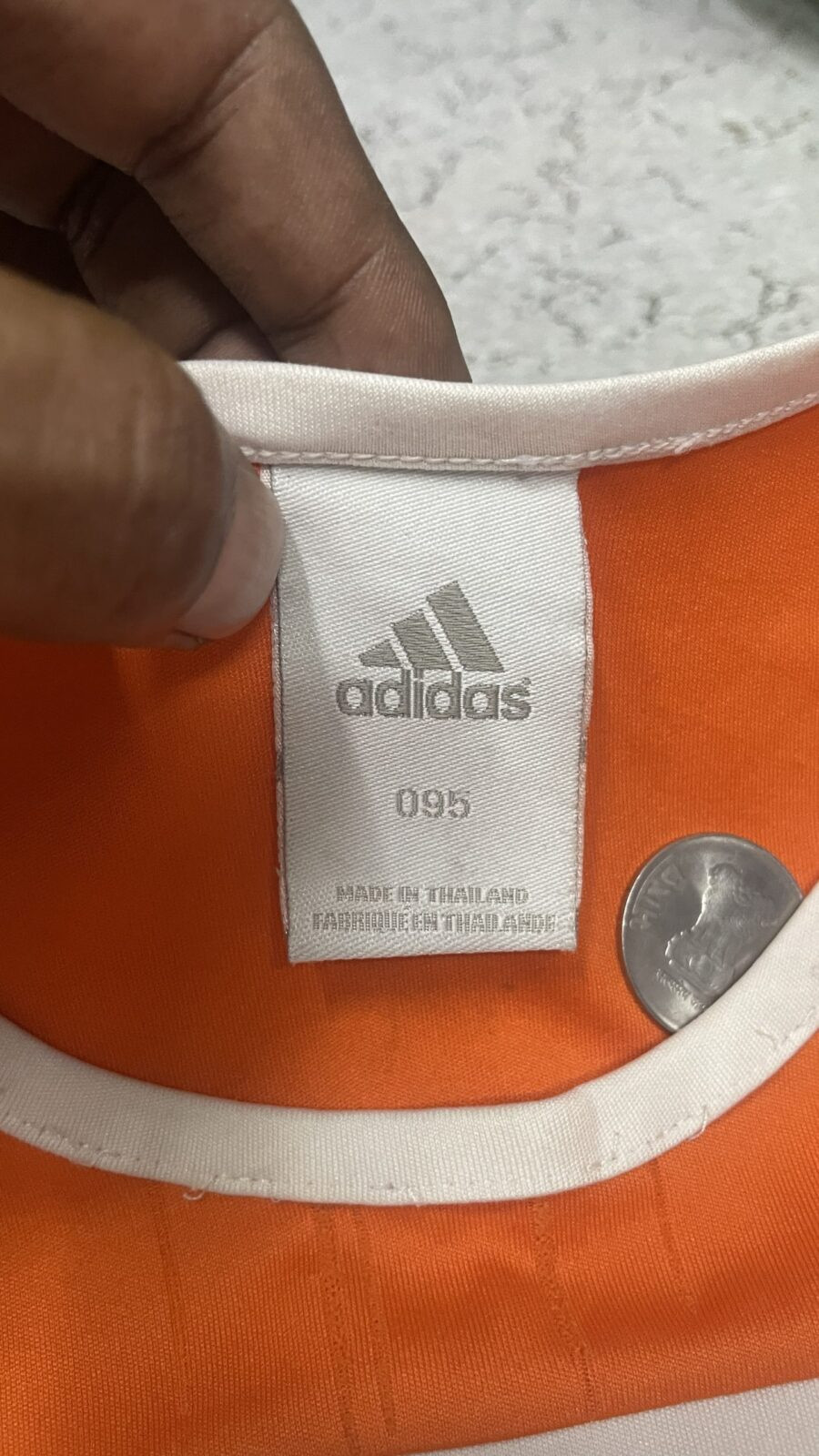 Adidas Orange Jersey back view