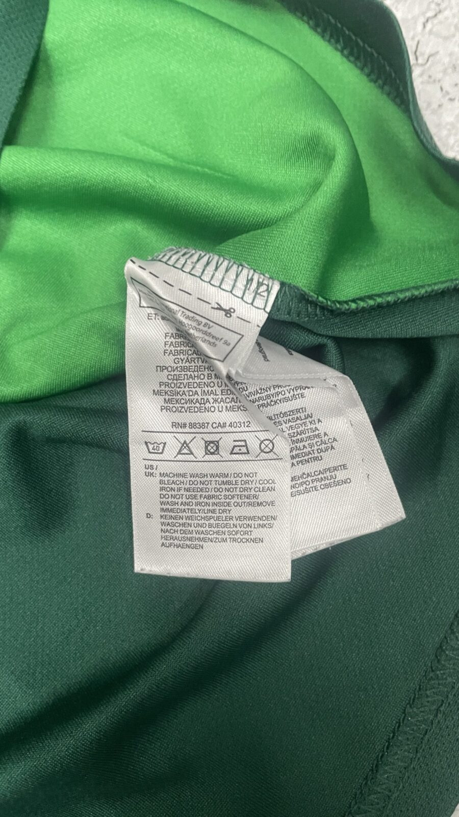 Adidas Green Jersey back view