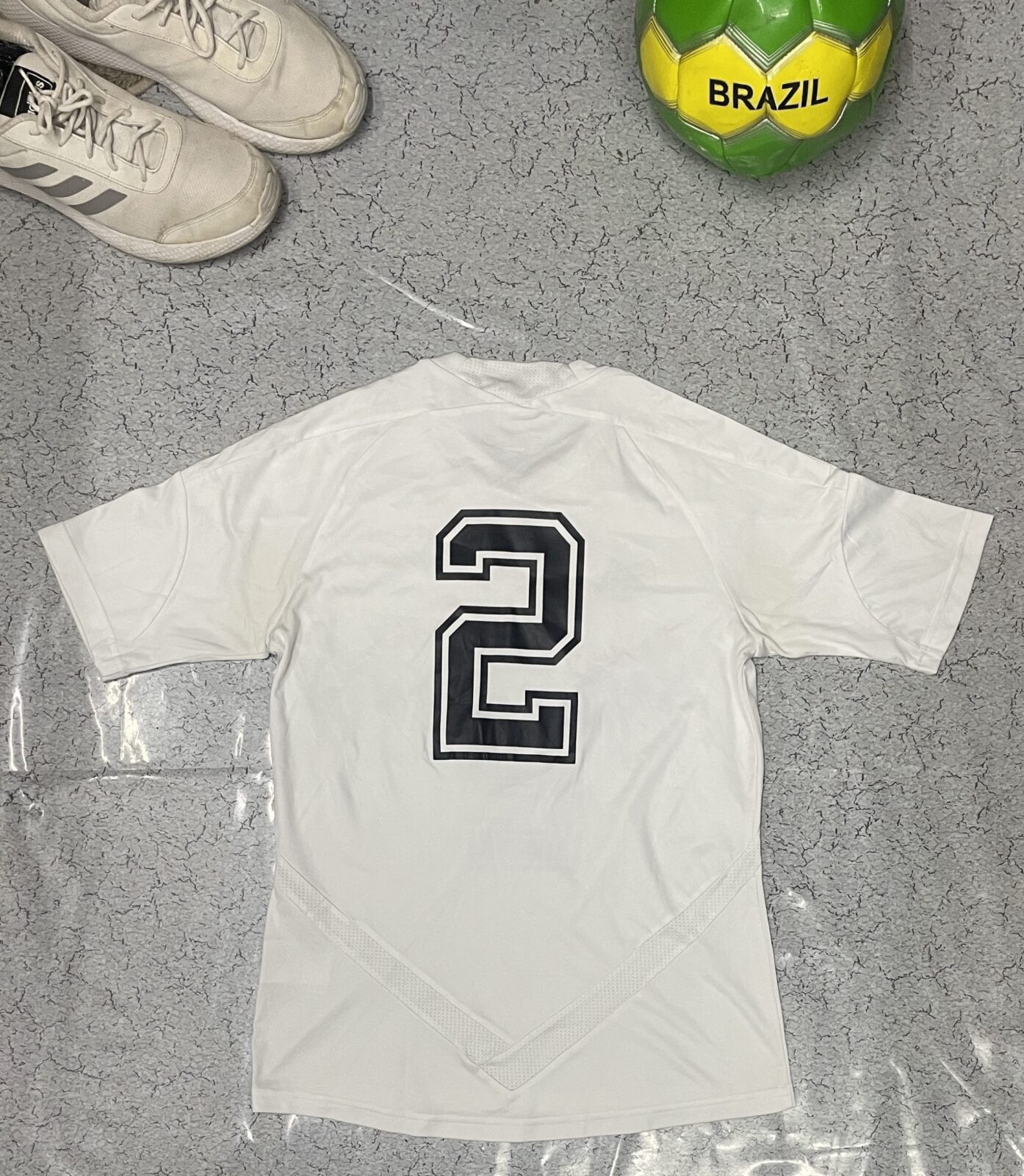 Adidas White Jersey detail view