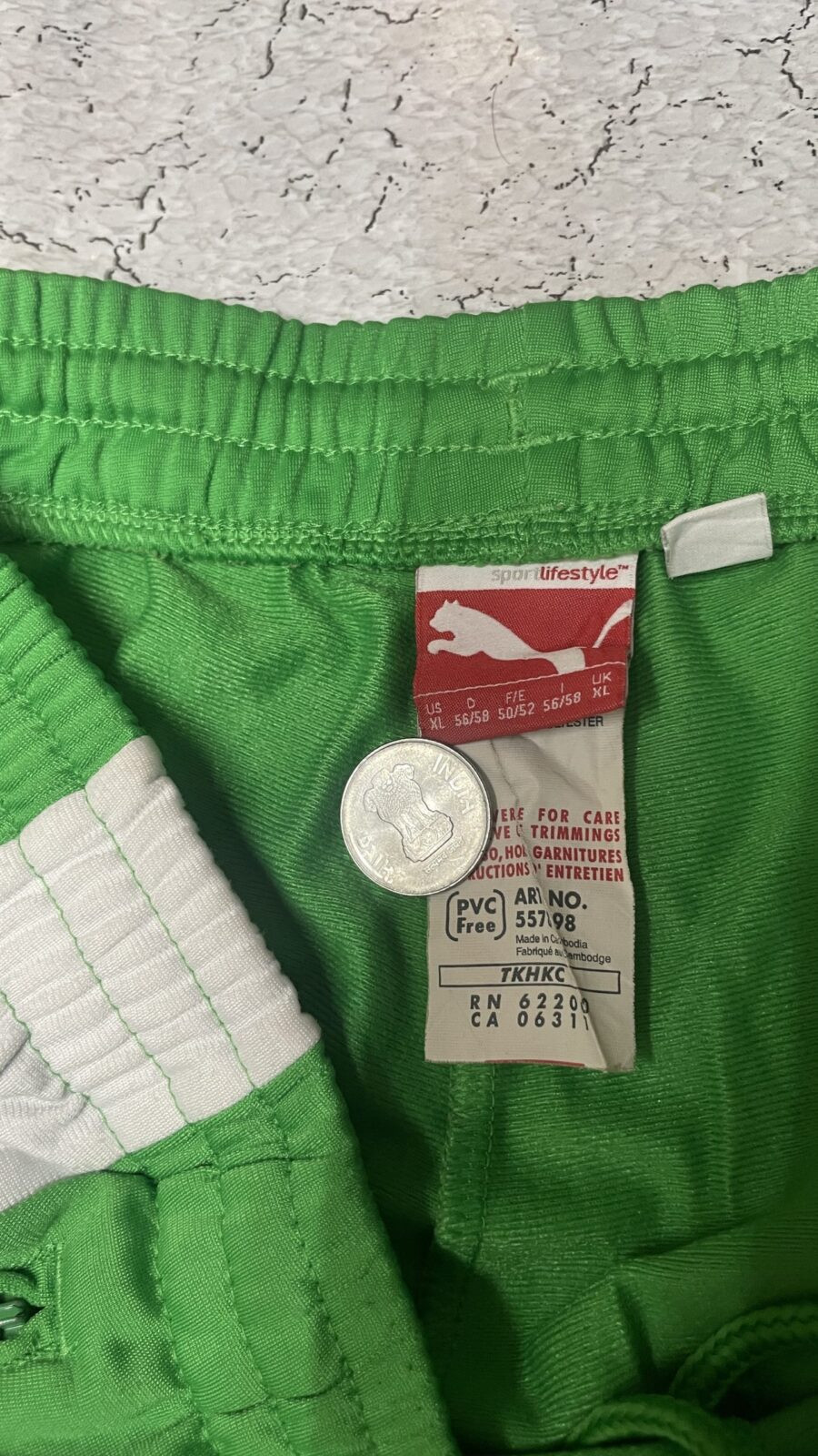 Puma White Track Pants detail view