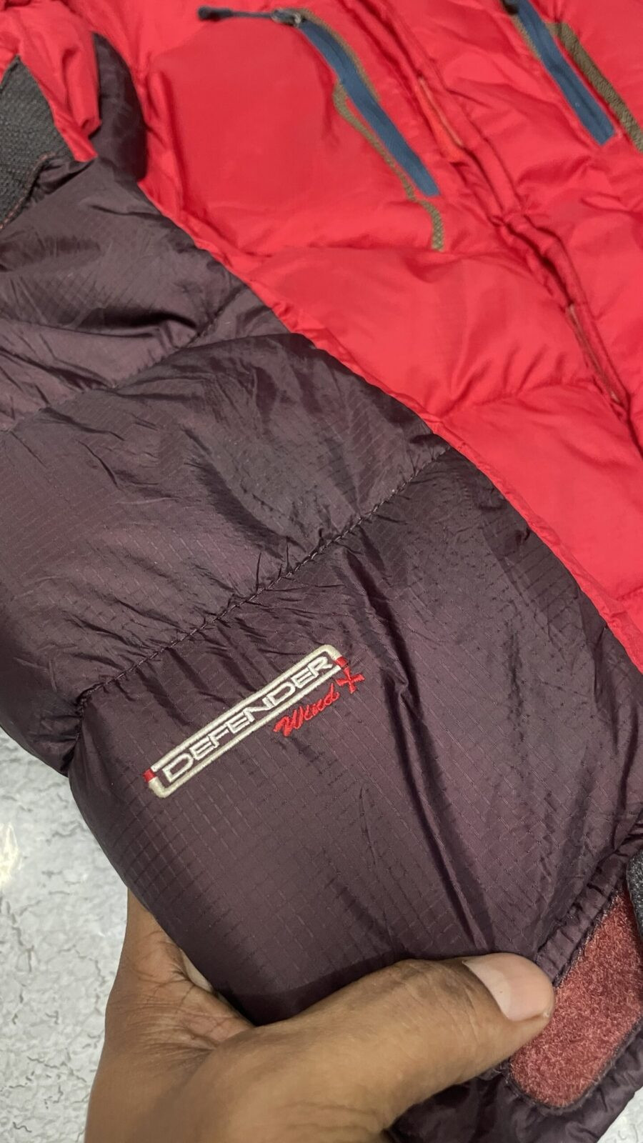 Eider Red Puffer Jacket detail view
