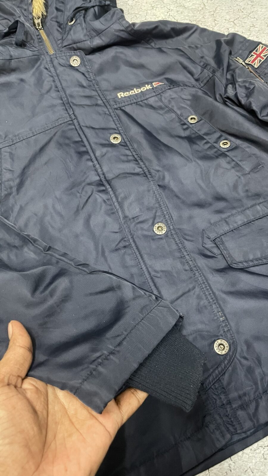 Reebok Black Hoodie detail view