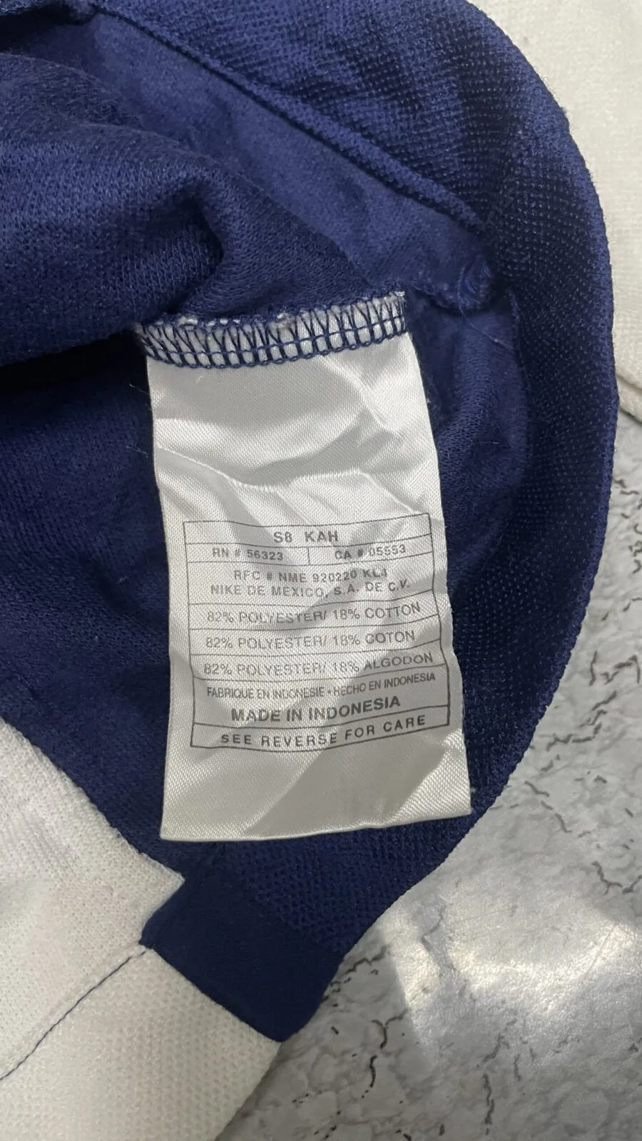 Nike White Track Jacket detail view