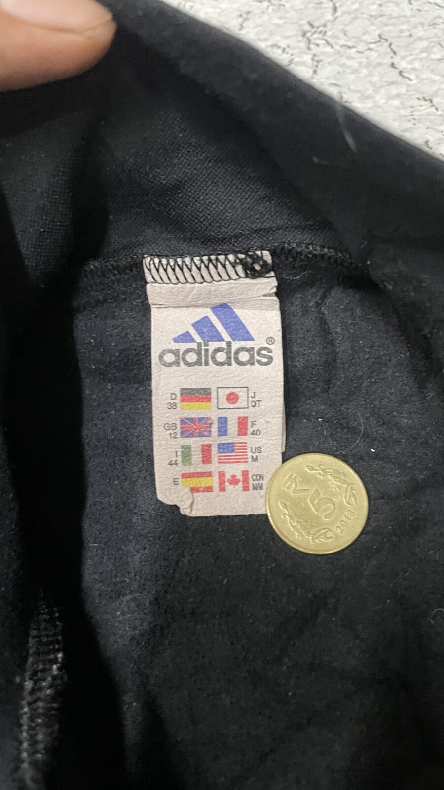 Adidas Black T-Shirt detail view