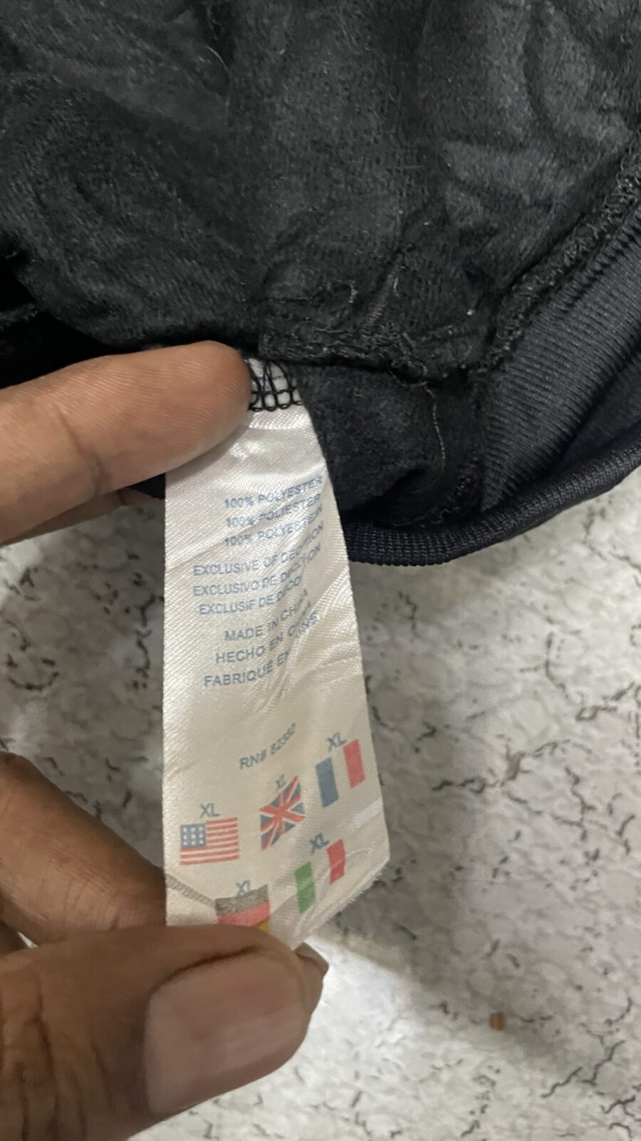 Champion Black Track Jacket back view