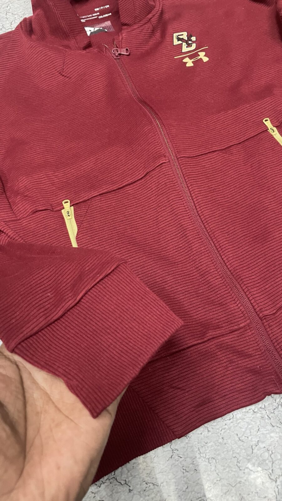 Under Armour Red Track Jacket back view