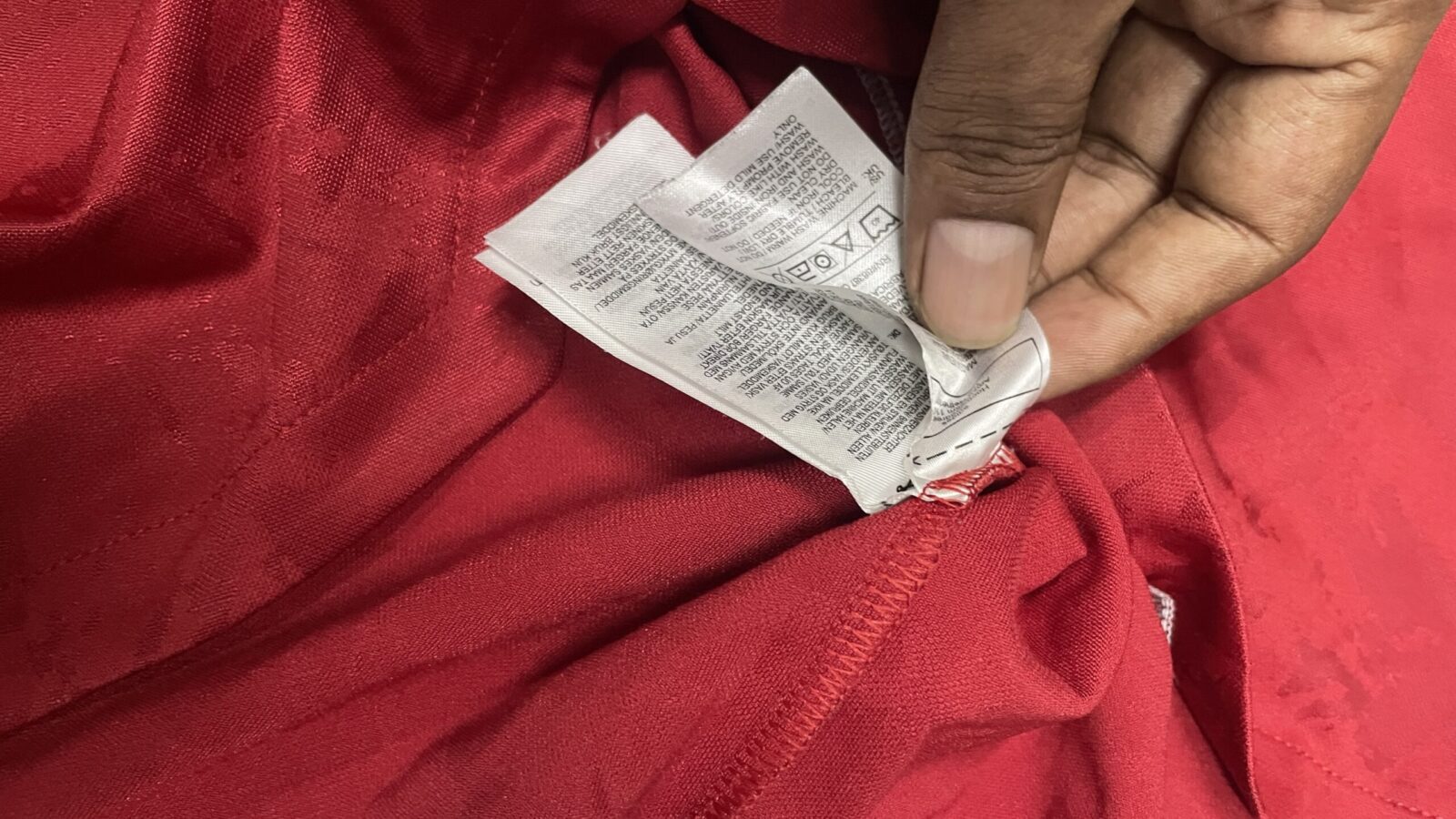 Adidas Red Jersey detail view