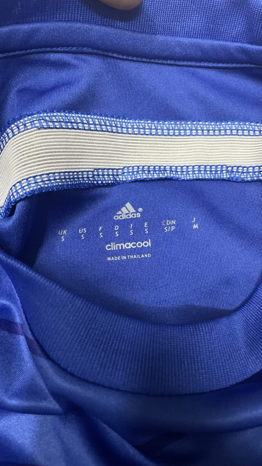 Adidas Blue Jersey detail view