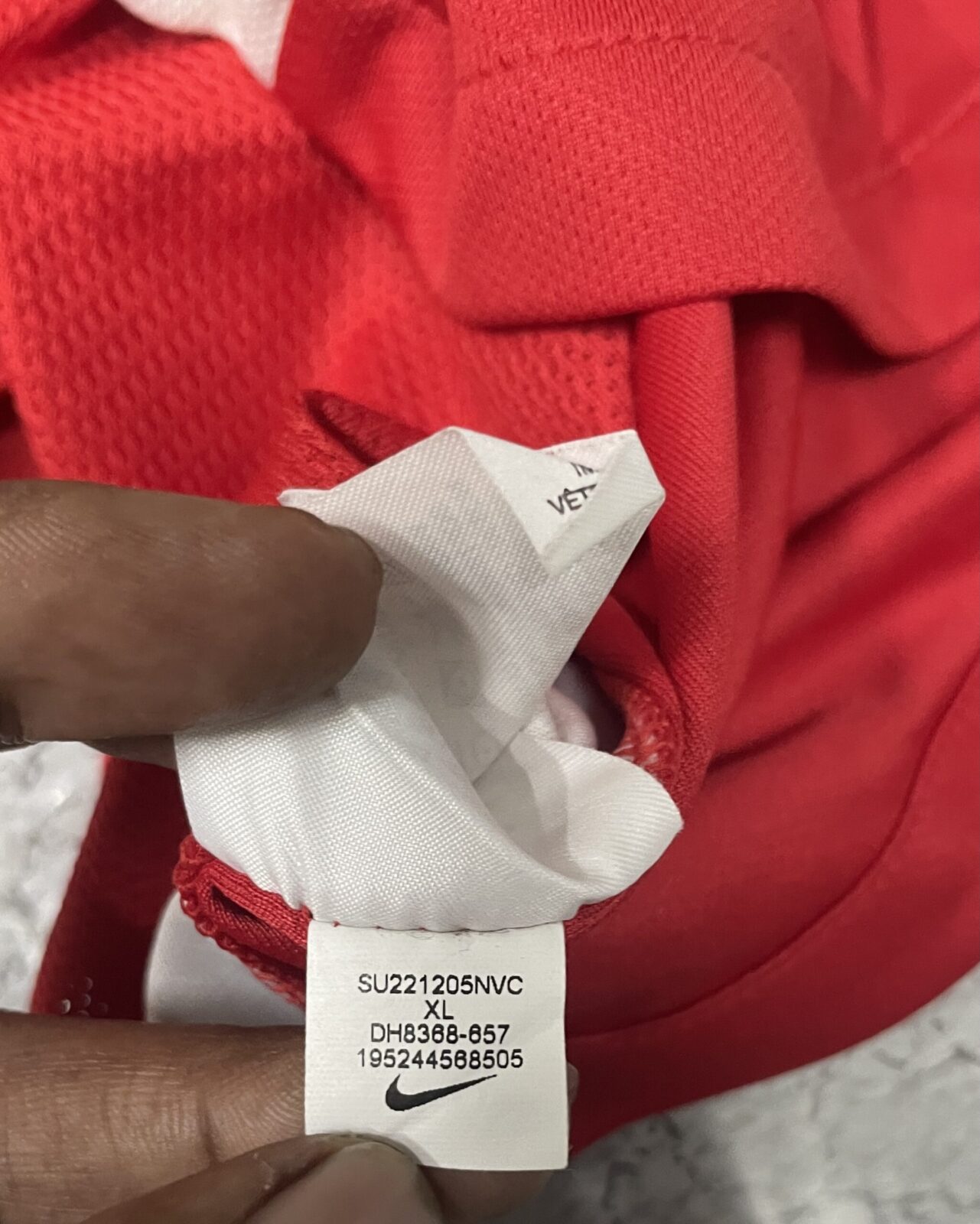 Nike Red Jersey detail view