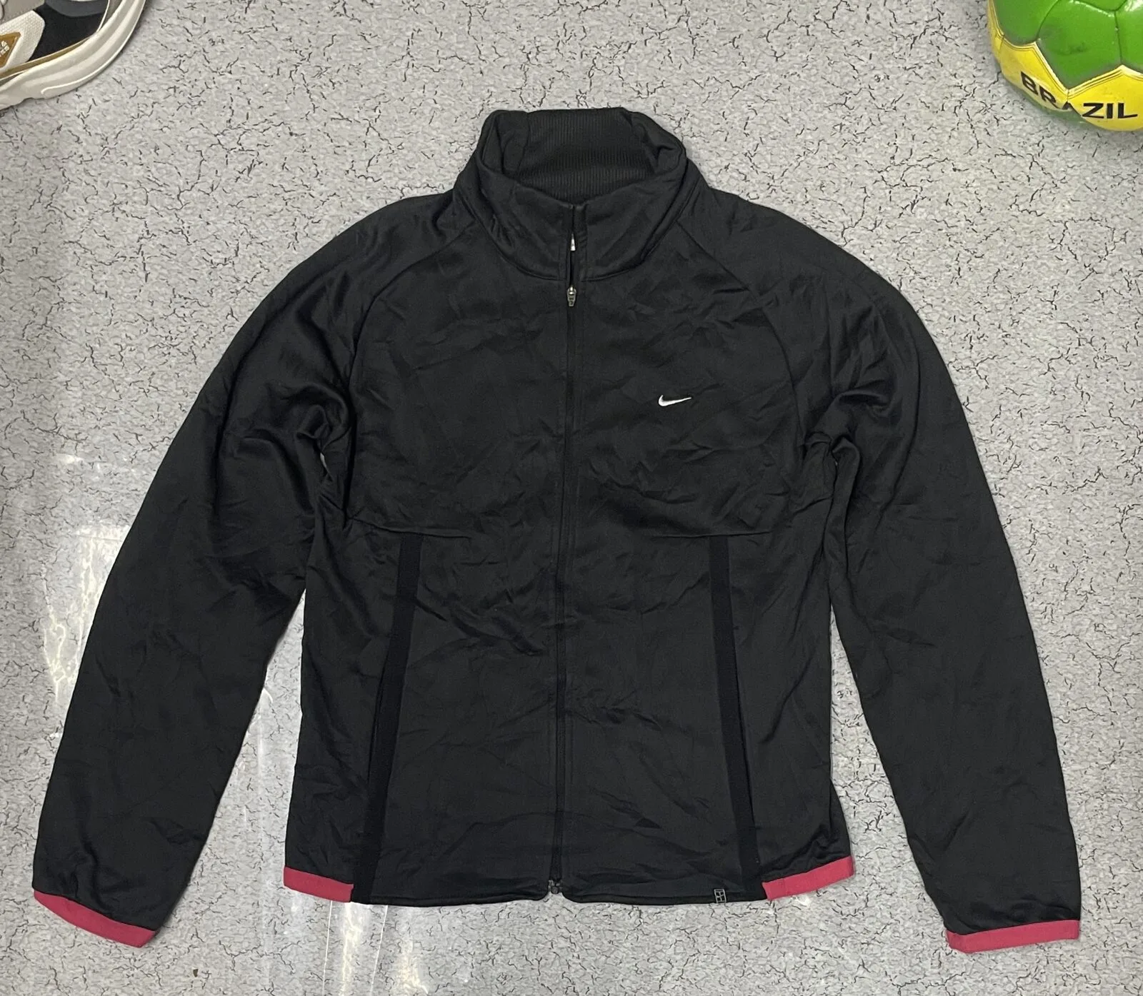 Nike Black Track Jacket front view