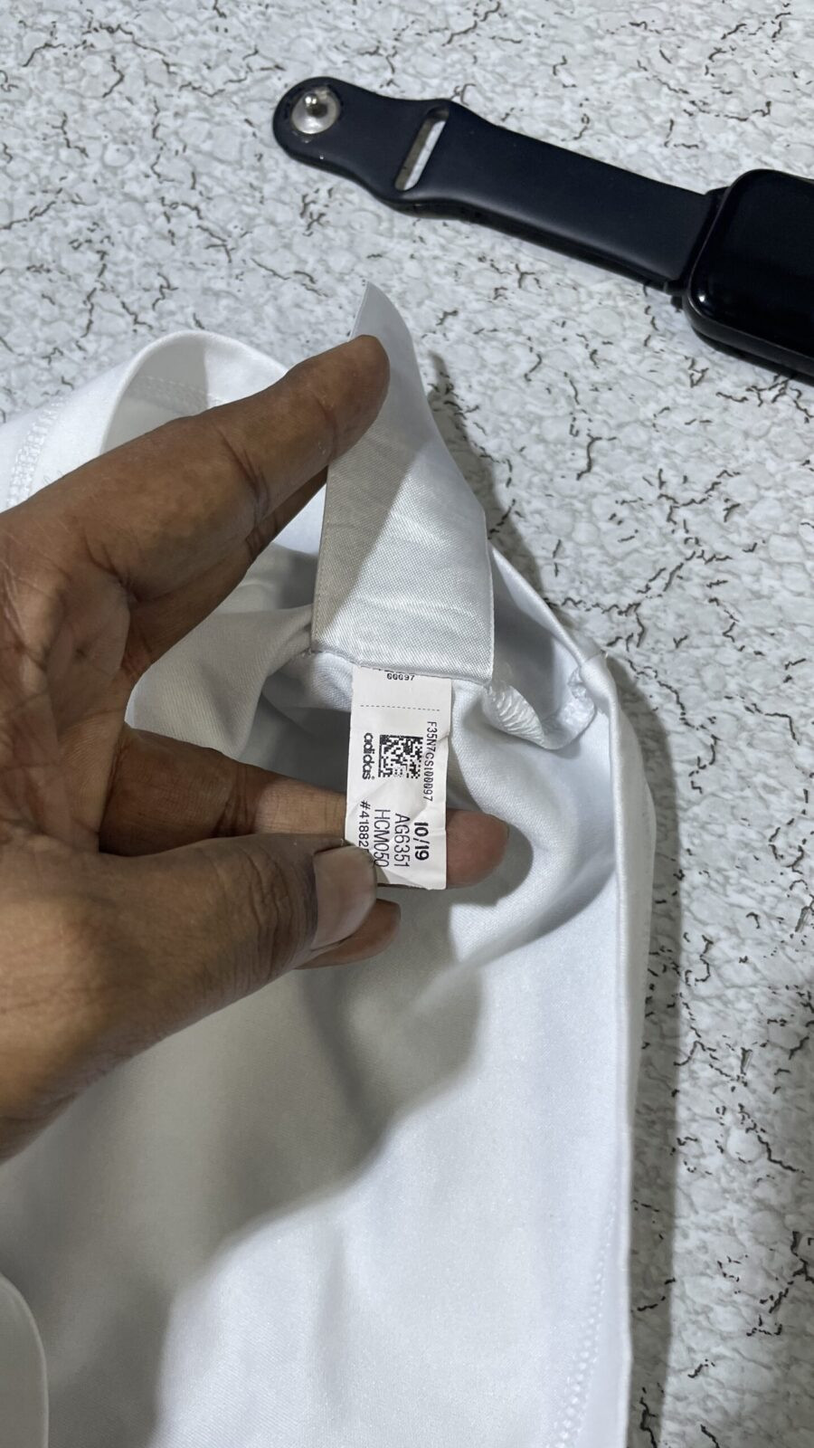 Adidas White T-Shirt back view