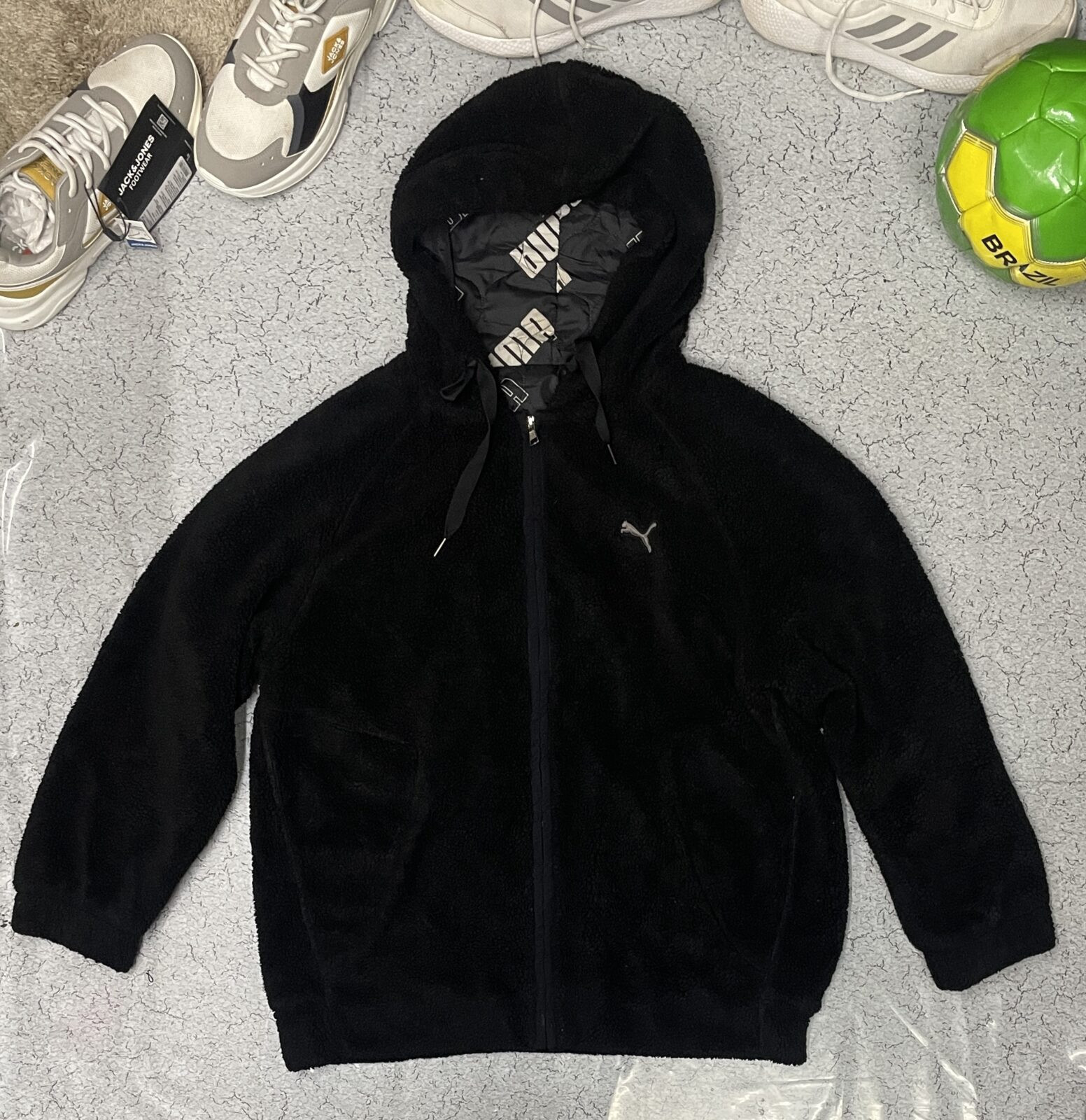 Puma Black Jacket back view