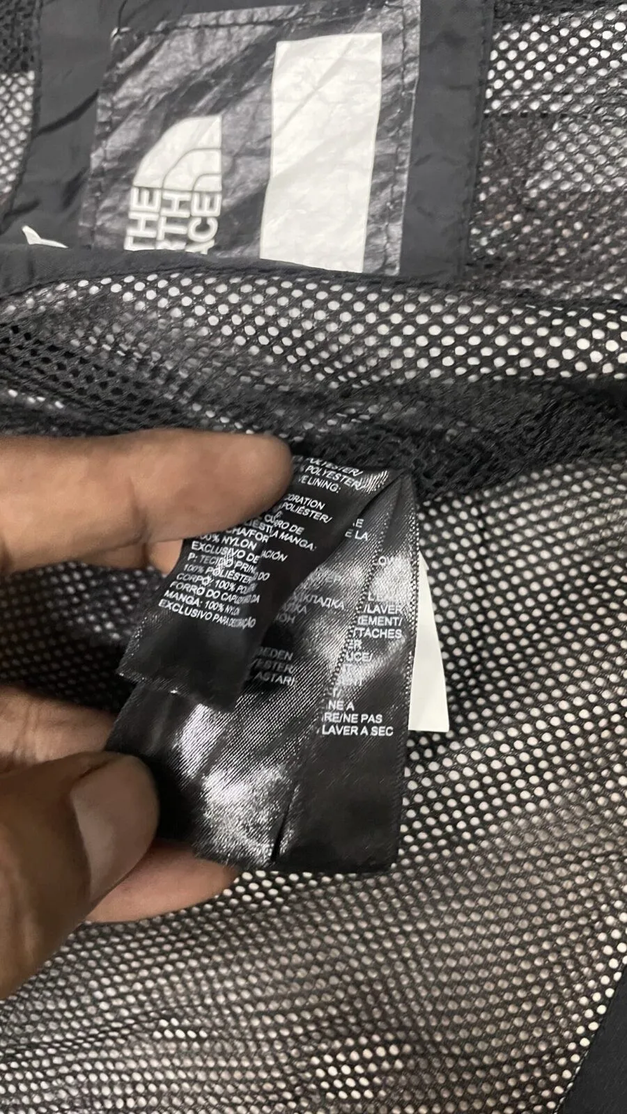 The North Face Black Rain Jacket back view