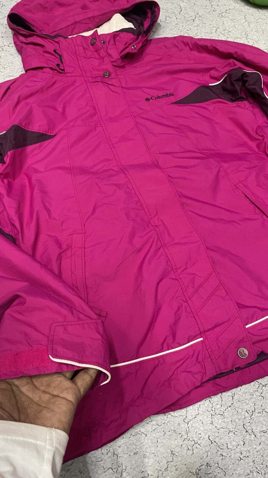 Columbia Pink Jacket back view