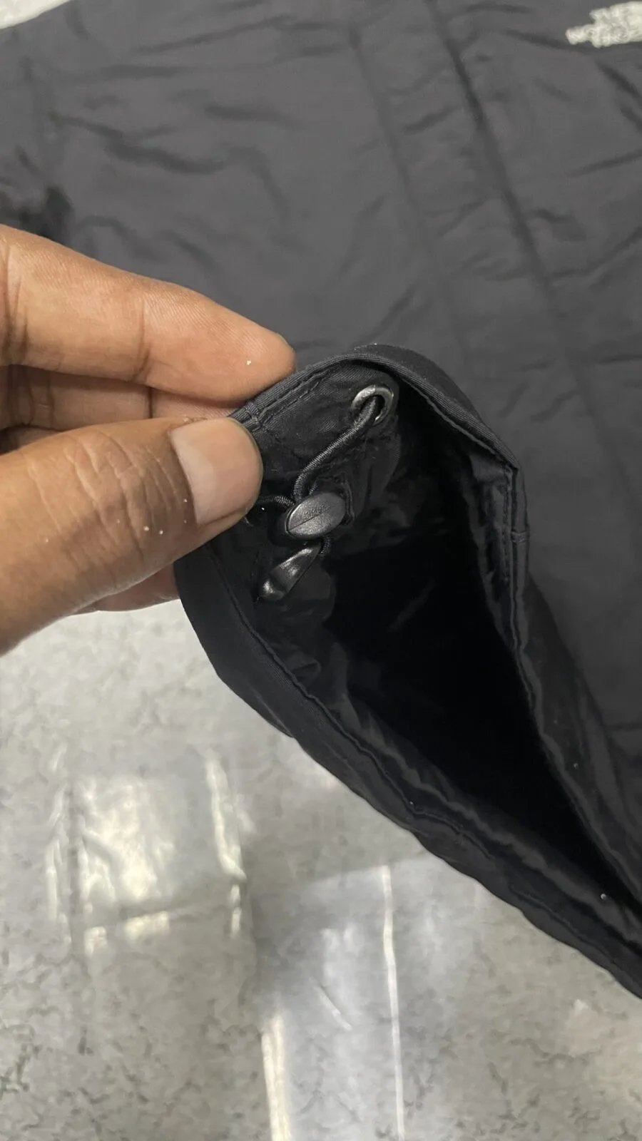 The North Face HyVent Black Jacket back view