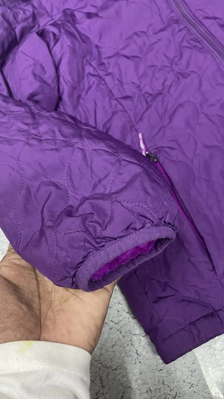 Columbia Purple Jacket detail view