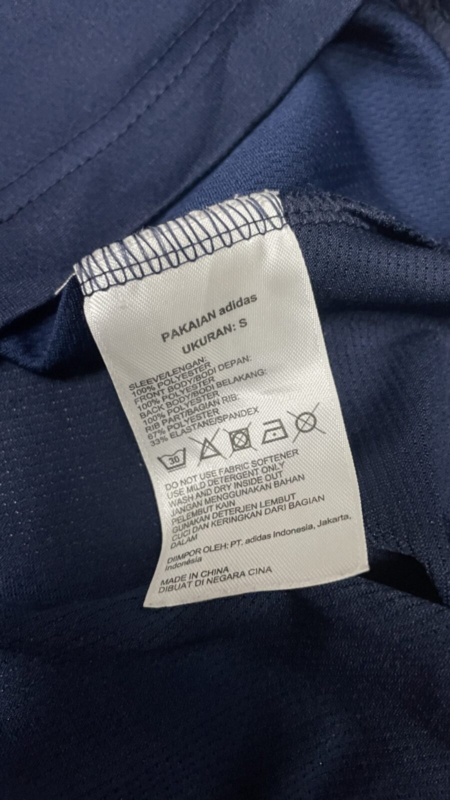 Adidas Blue T-Shirt back view