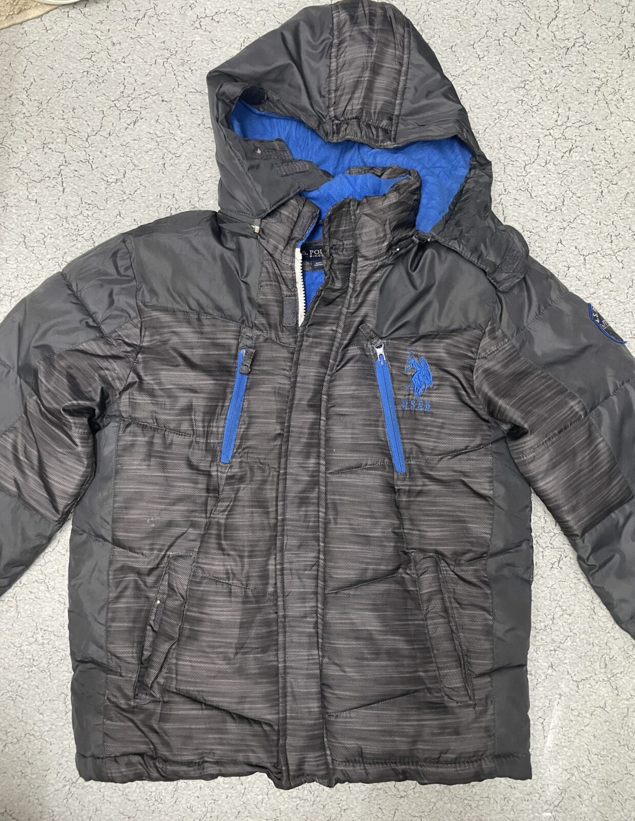 U.S. Polo Assn. Grey Jacket detail view
