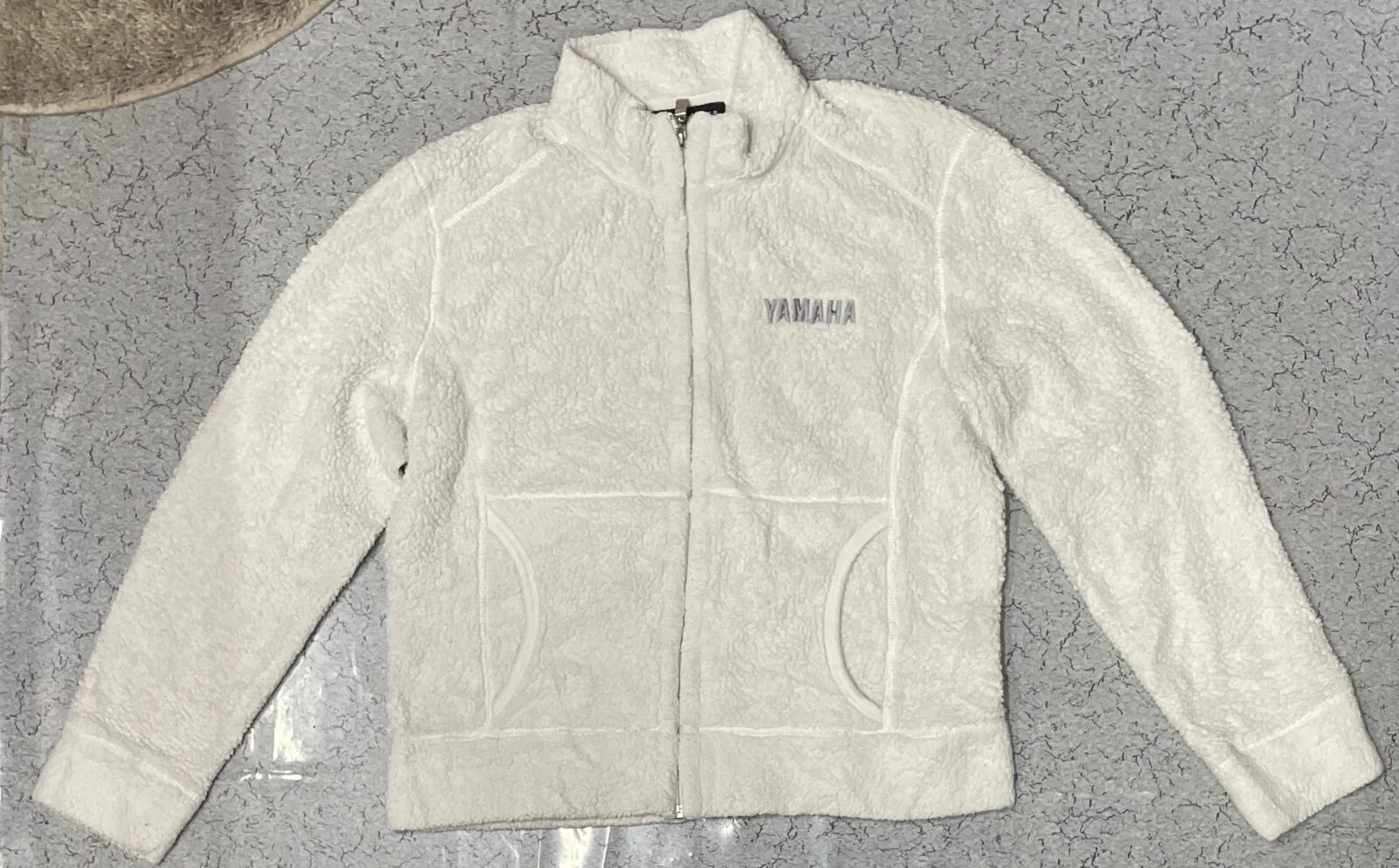 White Fleece Jacket front view