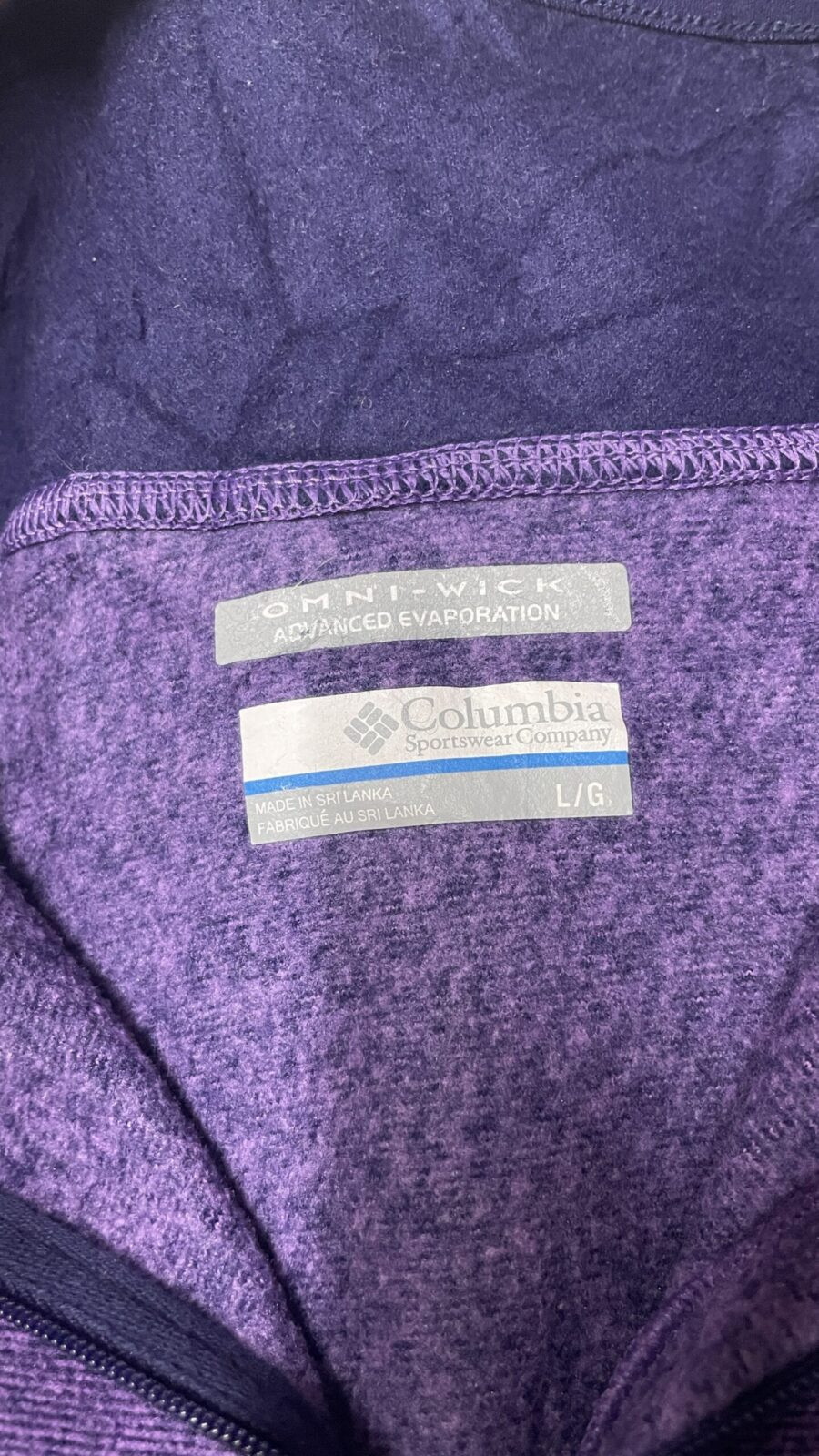 Purple Sweater back view