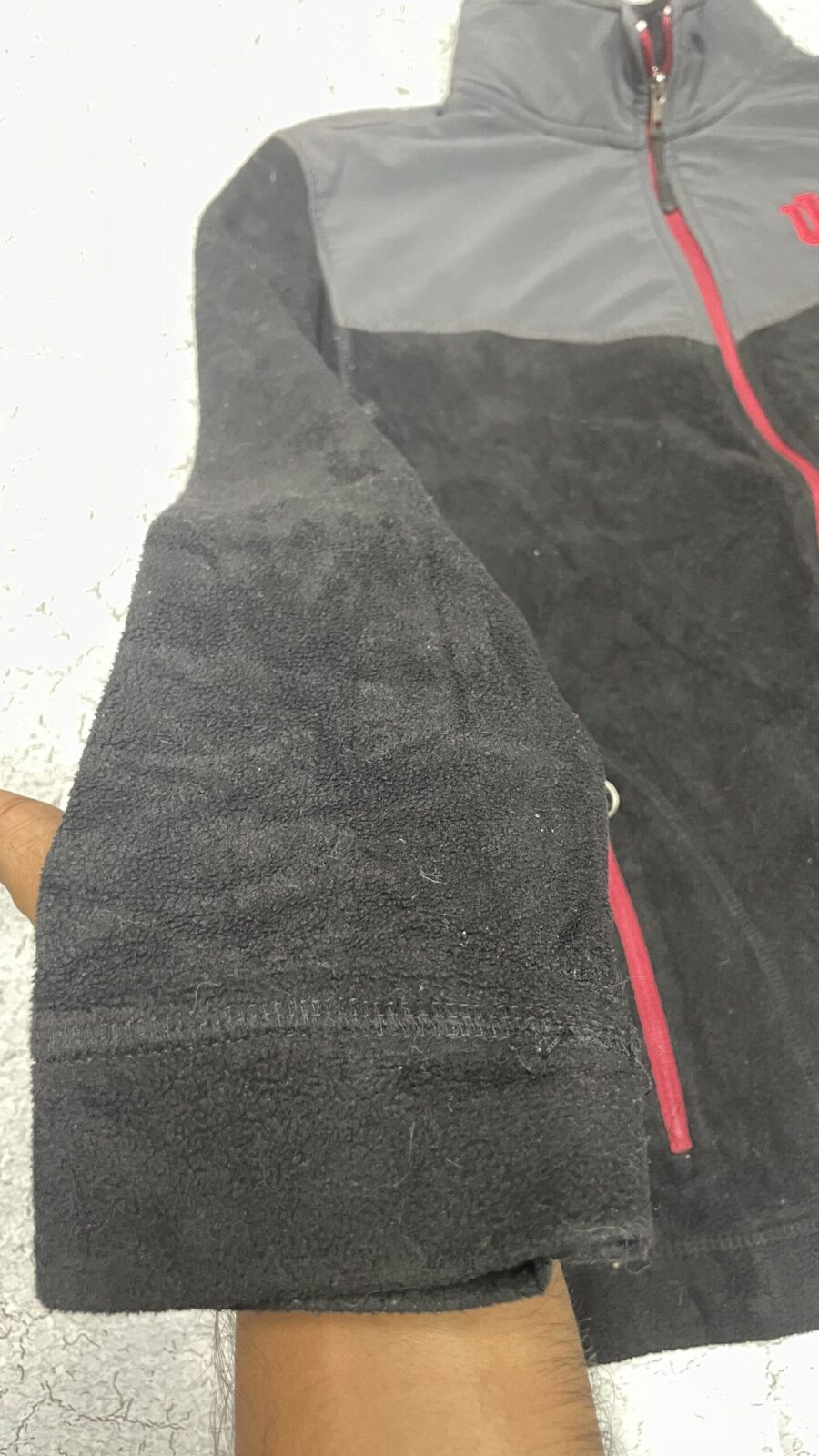 Black Track Jacket detail view