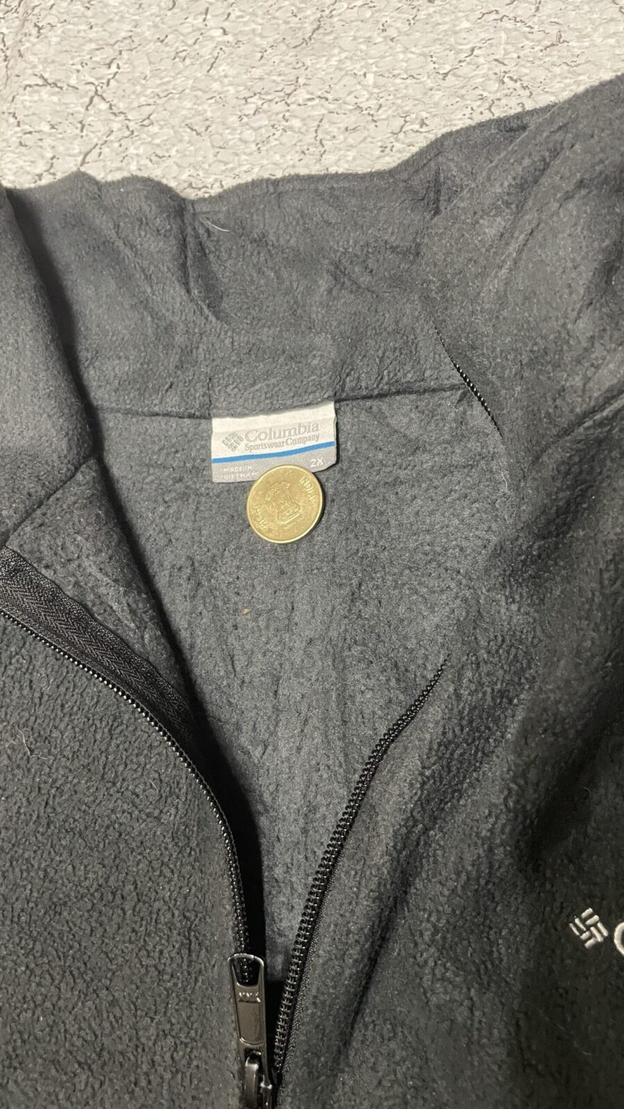 Columbia Fleece Jacket detail view