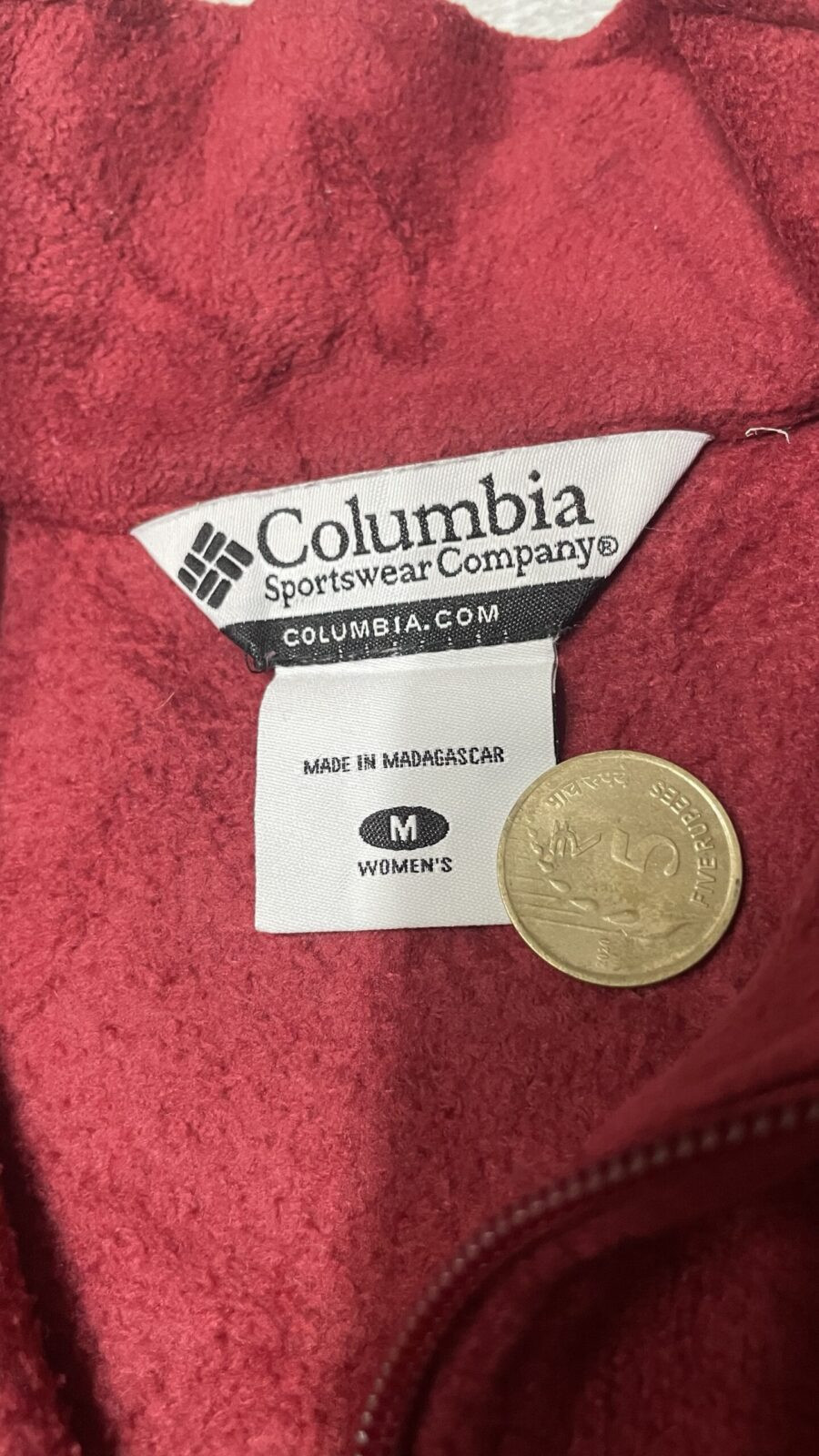 Columbia Red Sweatshirt back view