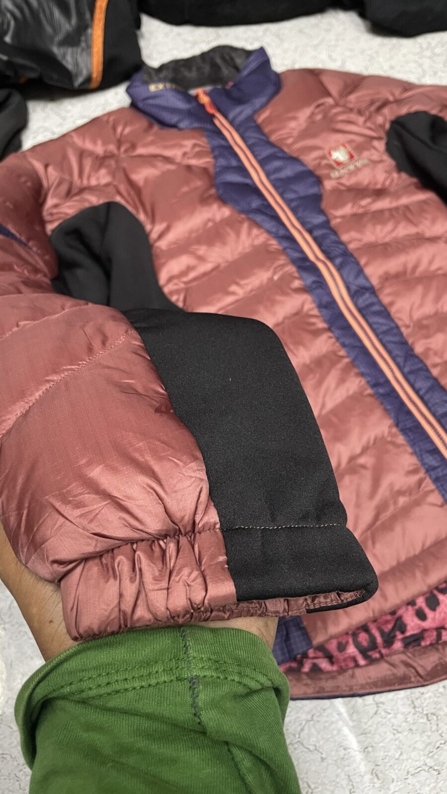 Black Yak Black Puffer Jacket detail view