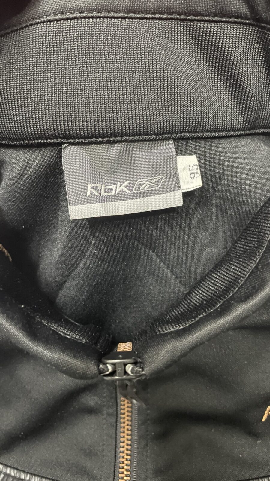 Reebok Black Track Jacket detail view