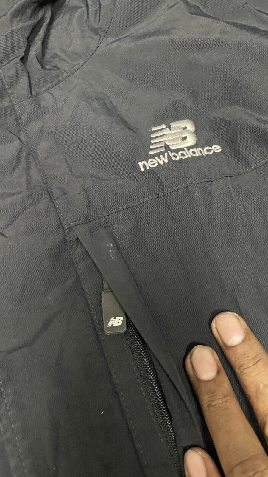 New Balance Black Jacket back view