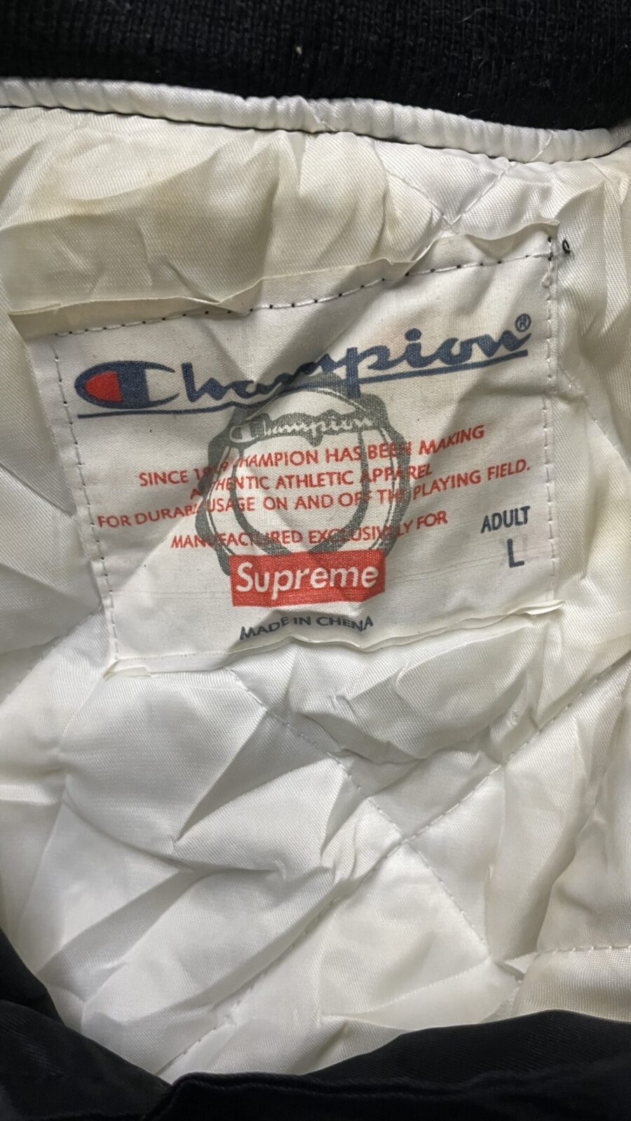 Champion Black Jacket back view
