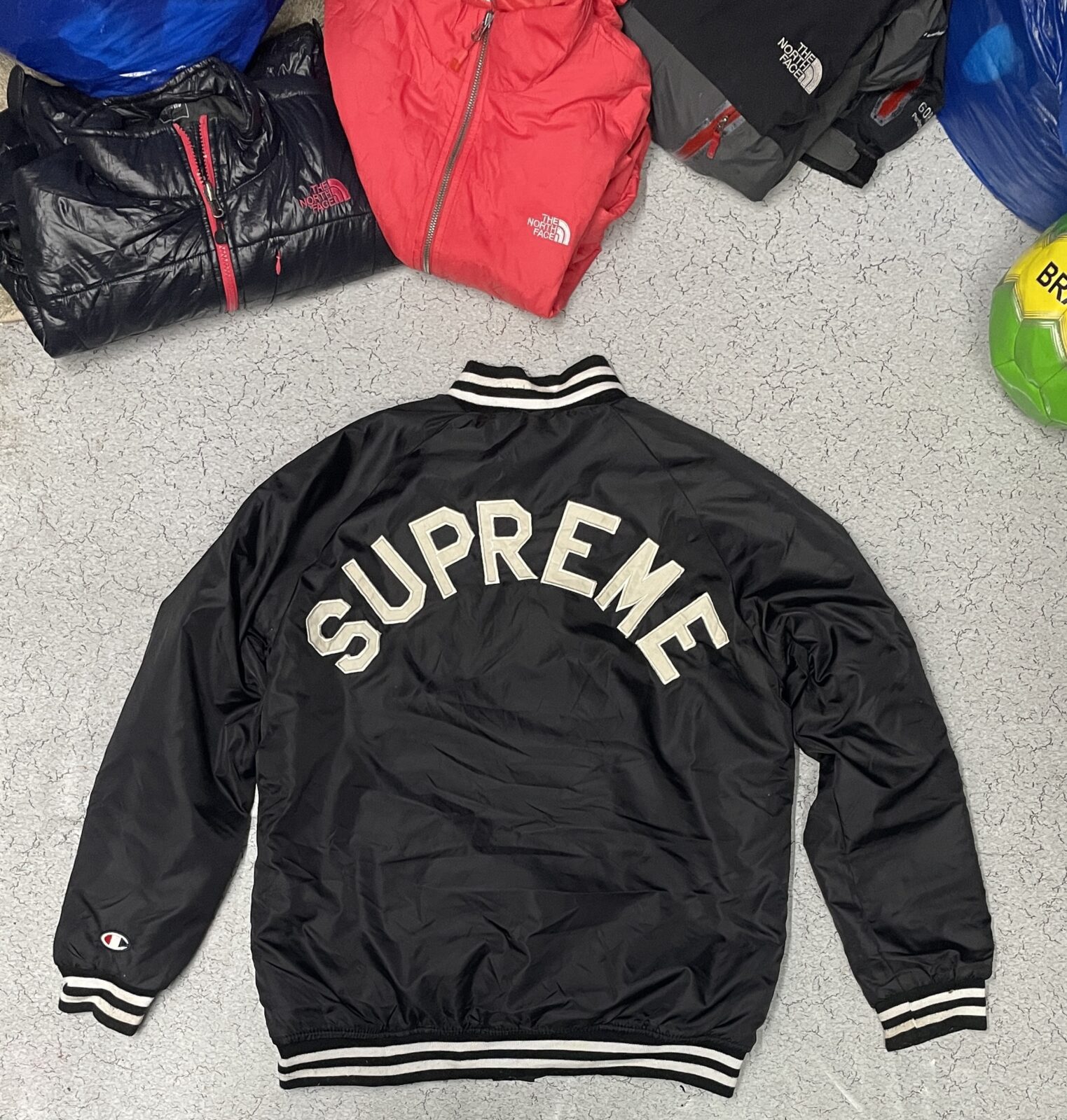 Champion Black Jacket detail view