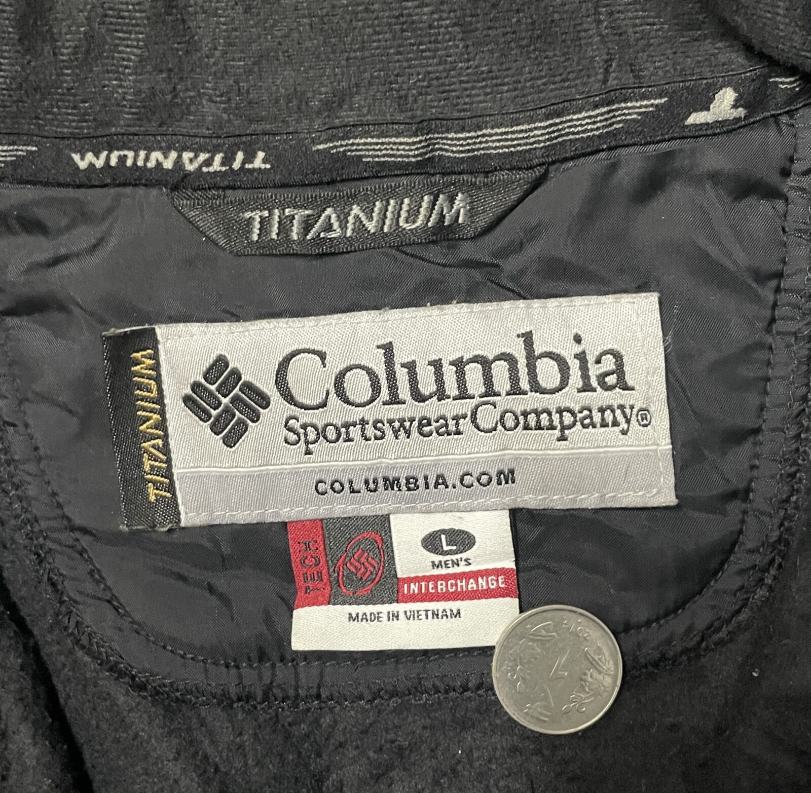 Columbia Black Jacket back view