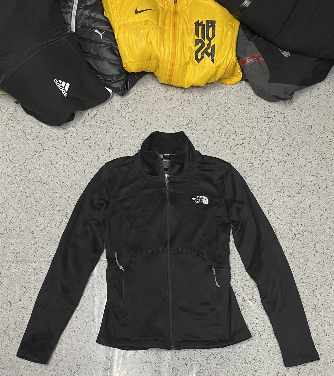 The North Face Black Track Jacket front view