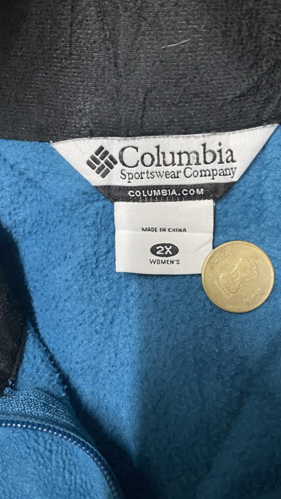 Columbia Blue Jacket detail view