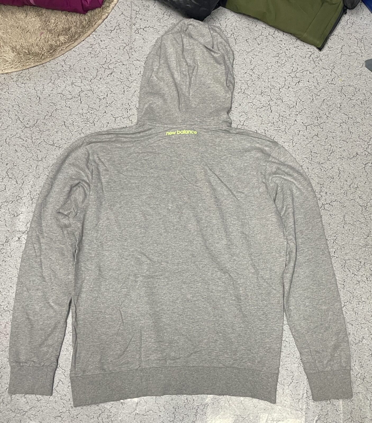 New Balance Grey Hoodie back view
