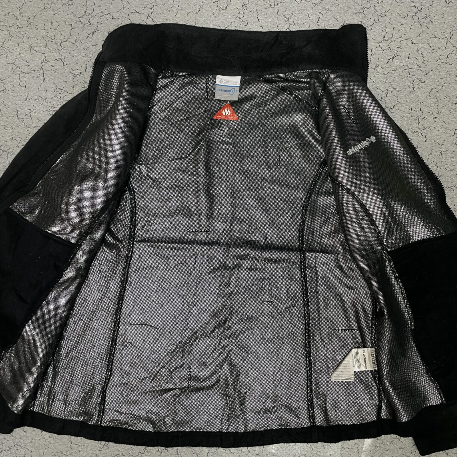 Columbia Black Fleece Jacket back view