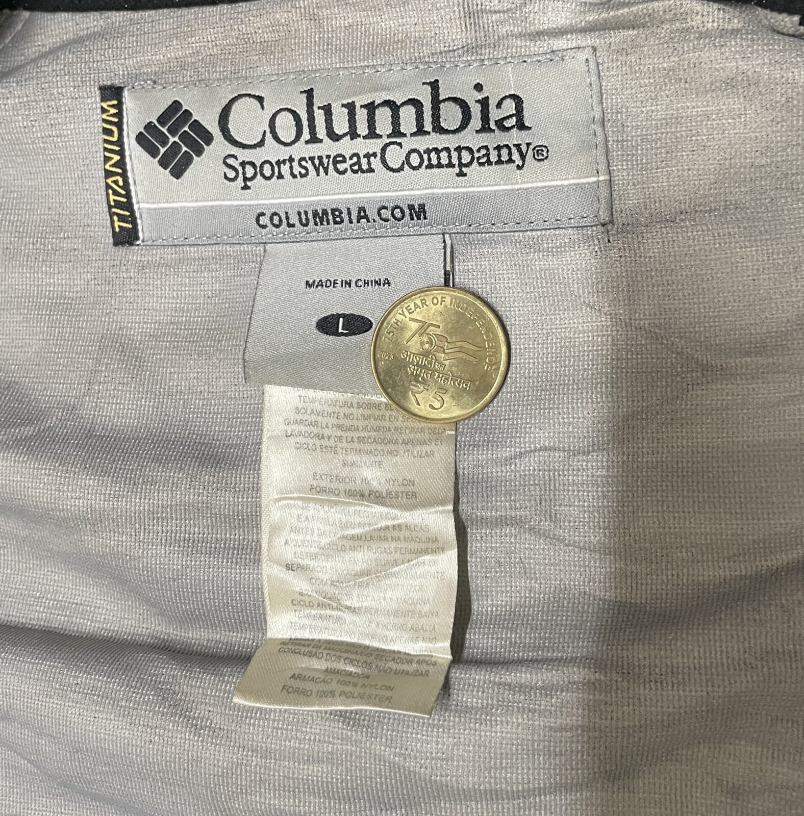 Columbia Black Jacket back view