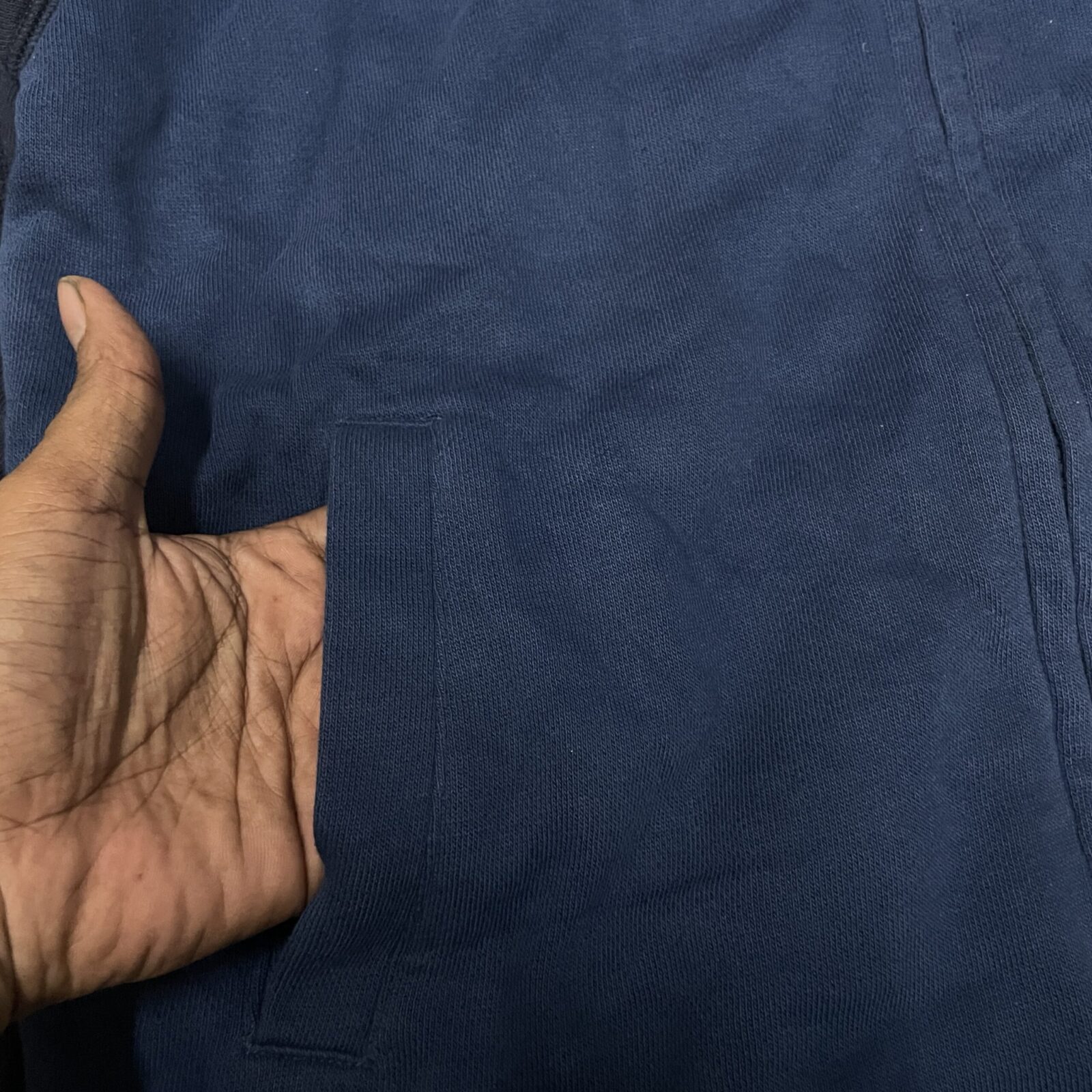 Uniqlo Navy Sweater detail view