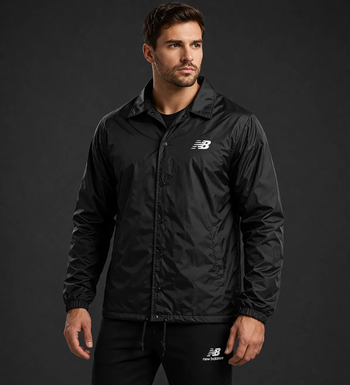 New Balance Black Jacket front view