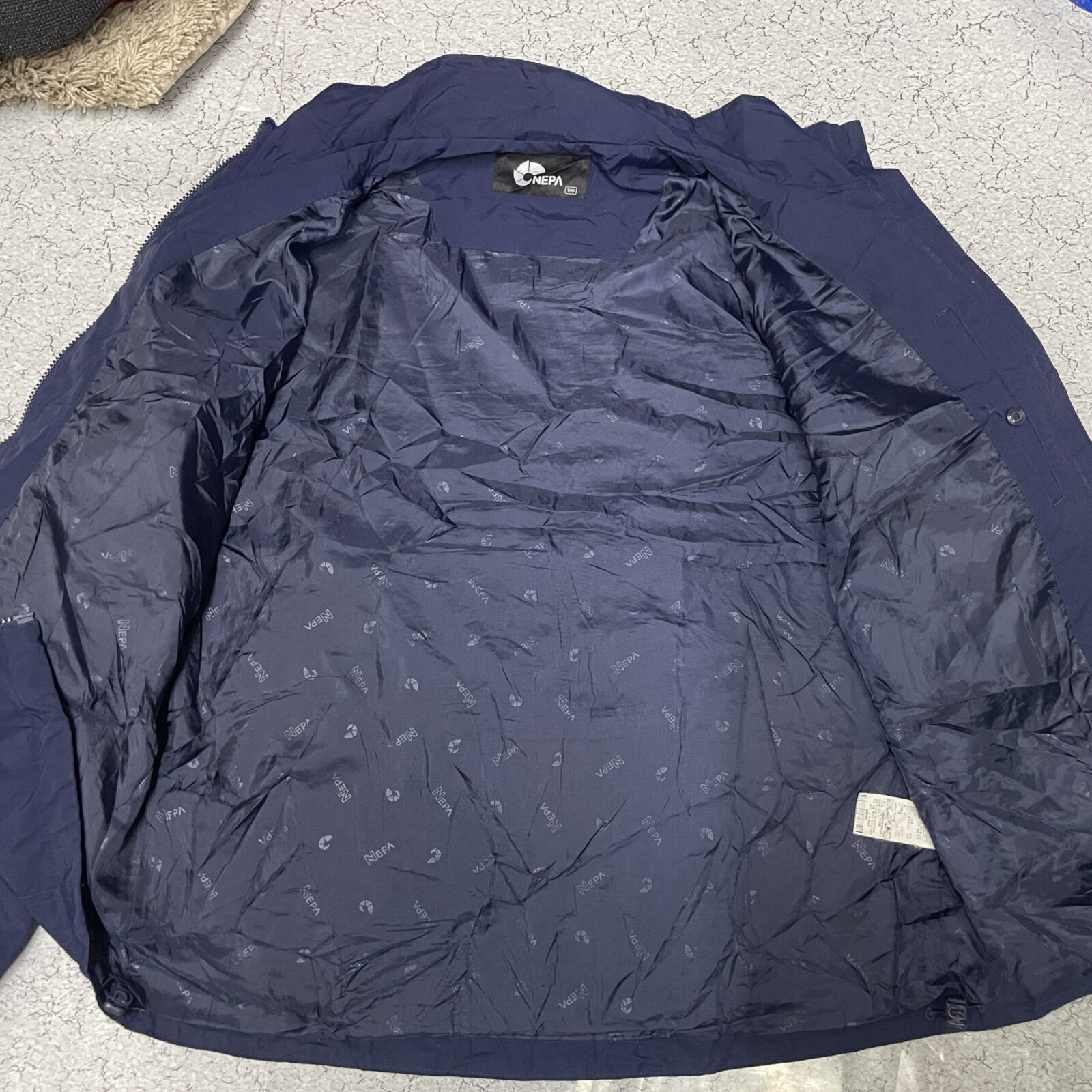 Nepa Navy Windbreaker Jacket back view