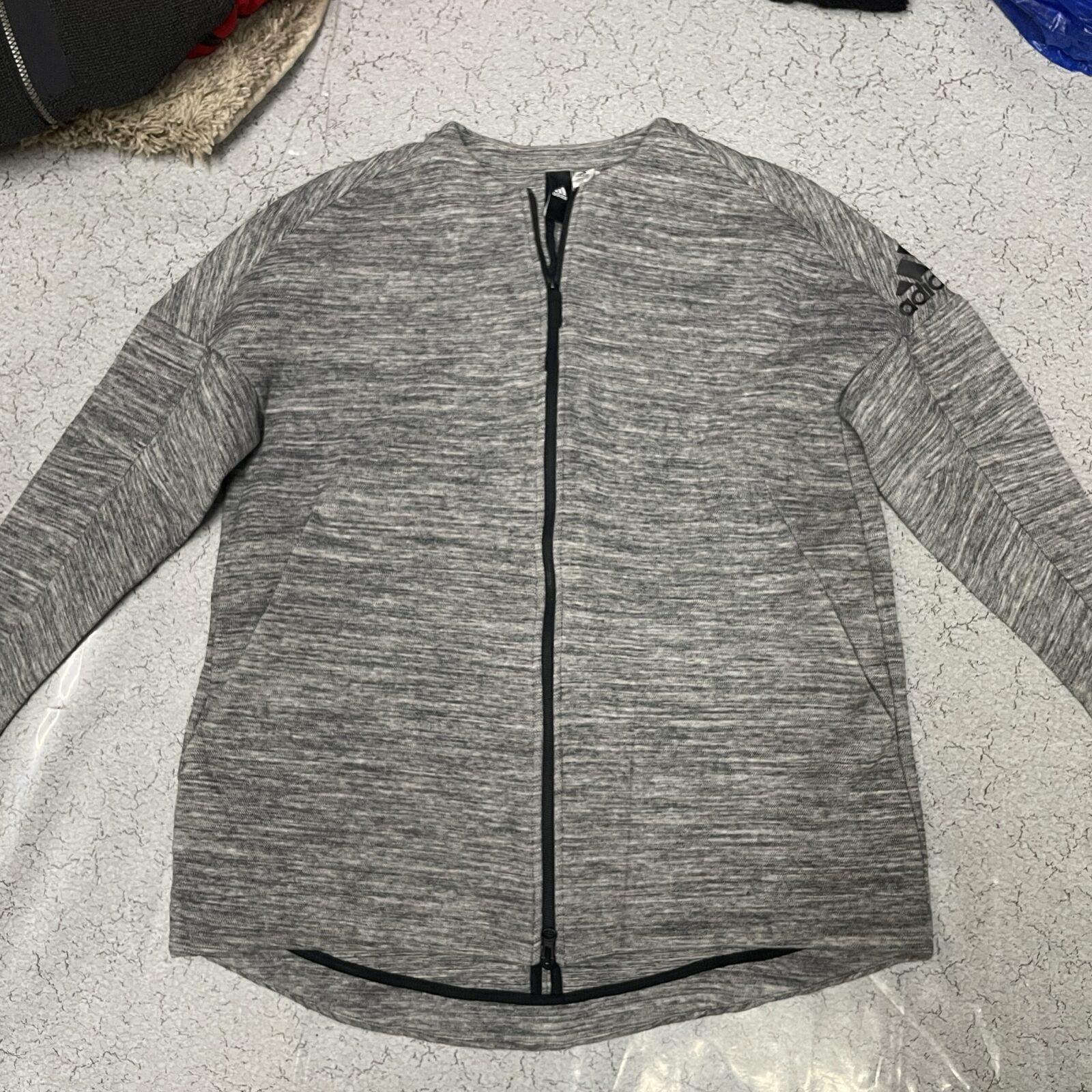 Adidas Grey Track Jacket detail view