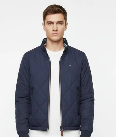 Tommy Hilfiger Navy Windbreaker Jacket front view