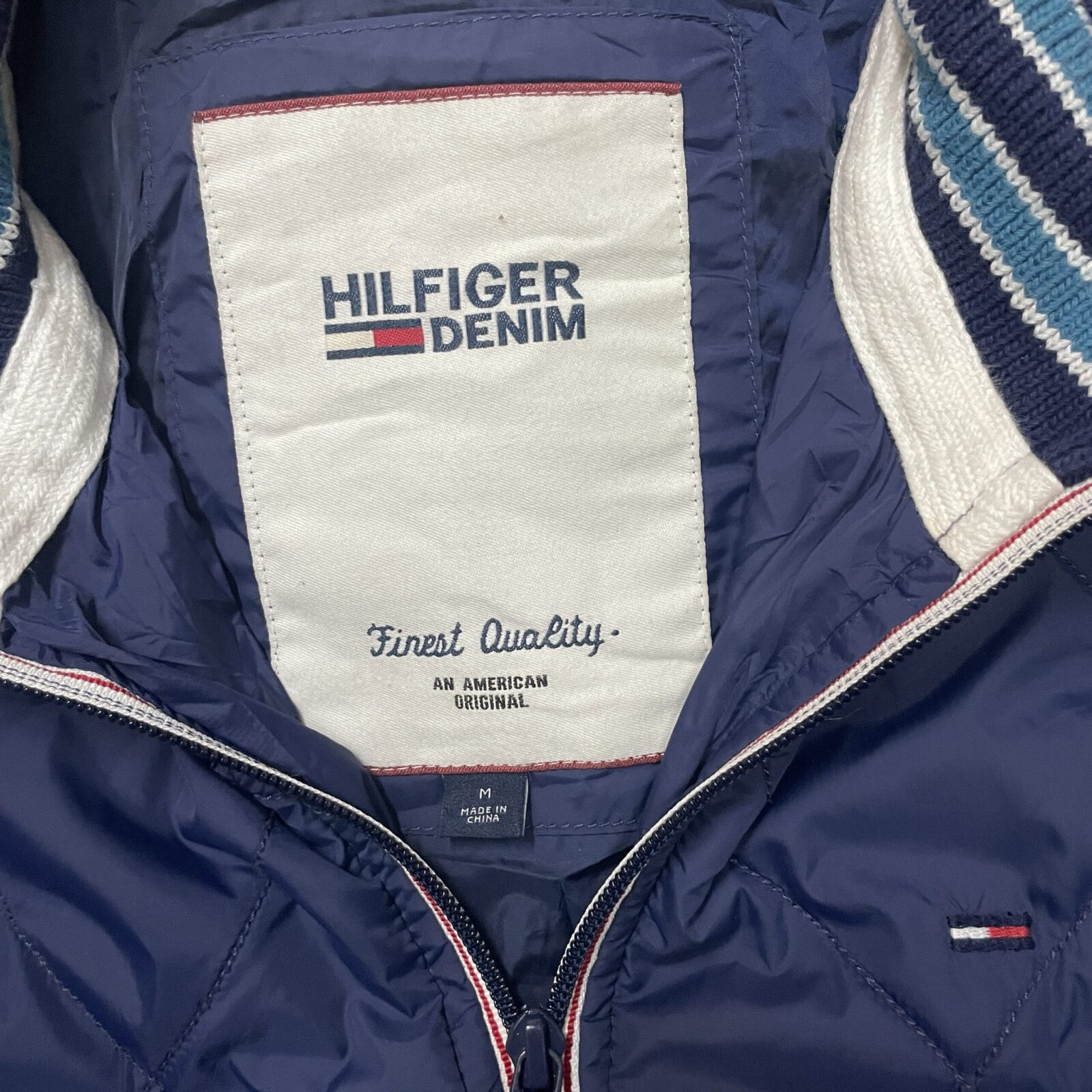 Tommy Hilfiger Navy Windbreaker Jacket back view