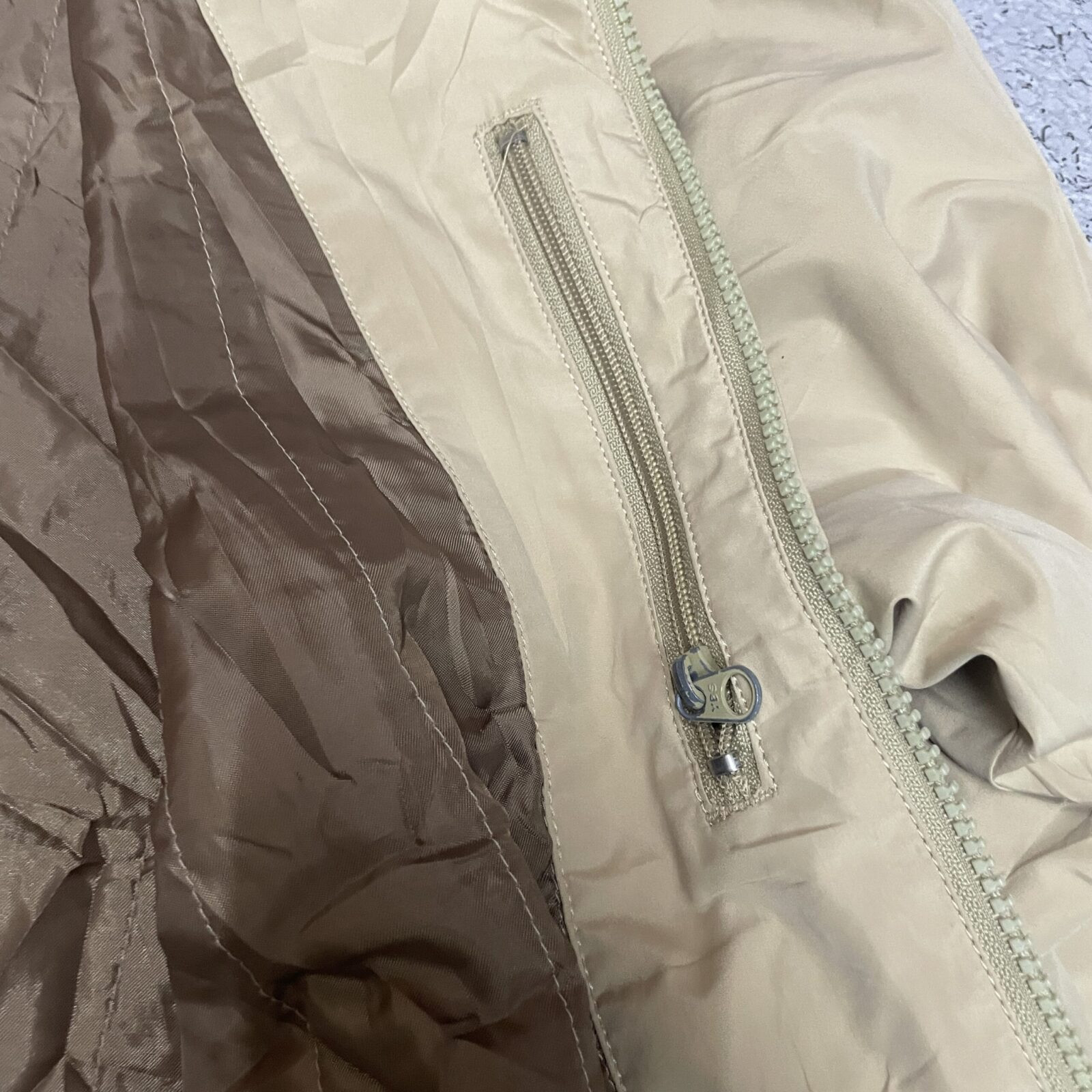Columbia Beige Windbreaker Jacket back view