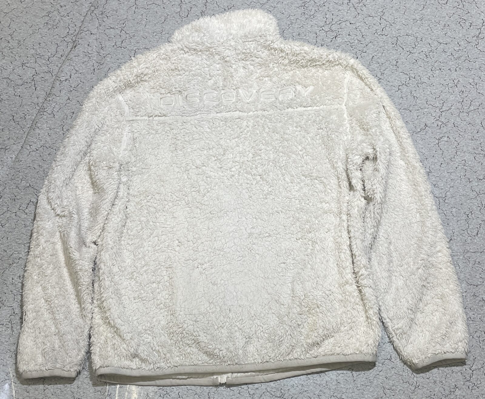 White Fleece Jacket back view