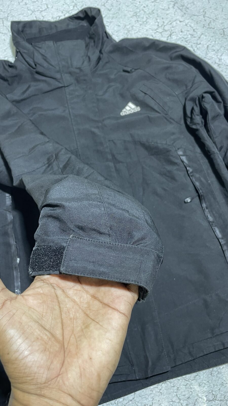 Adidas Black Jacket back view
