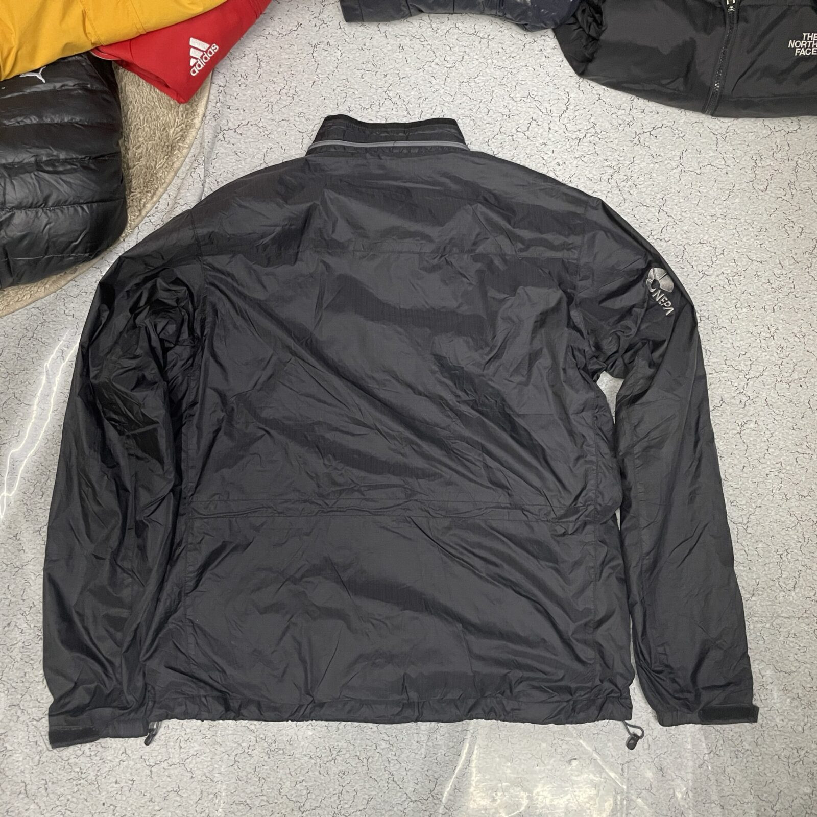 Nepa Black Windbreaker Jacket detail view